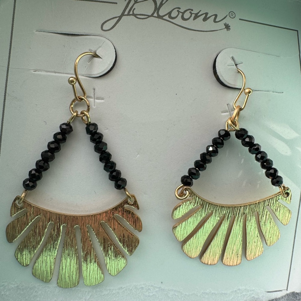 Jbloom Gold and Black Earrings